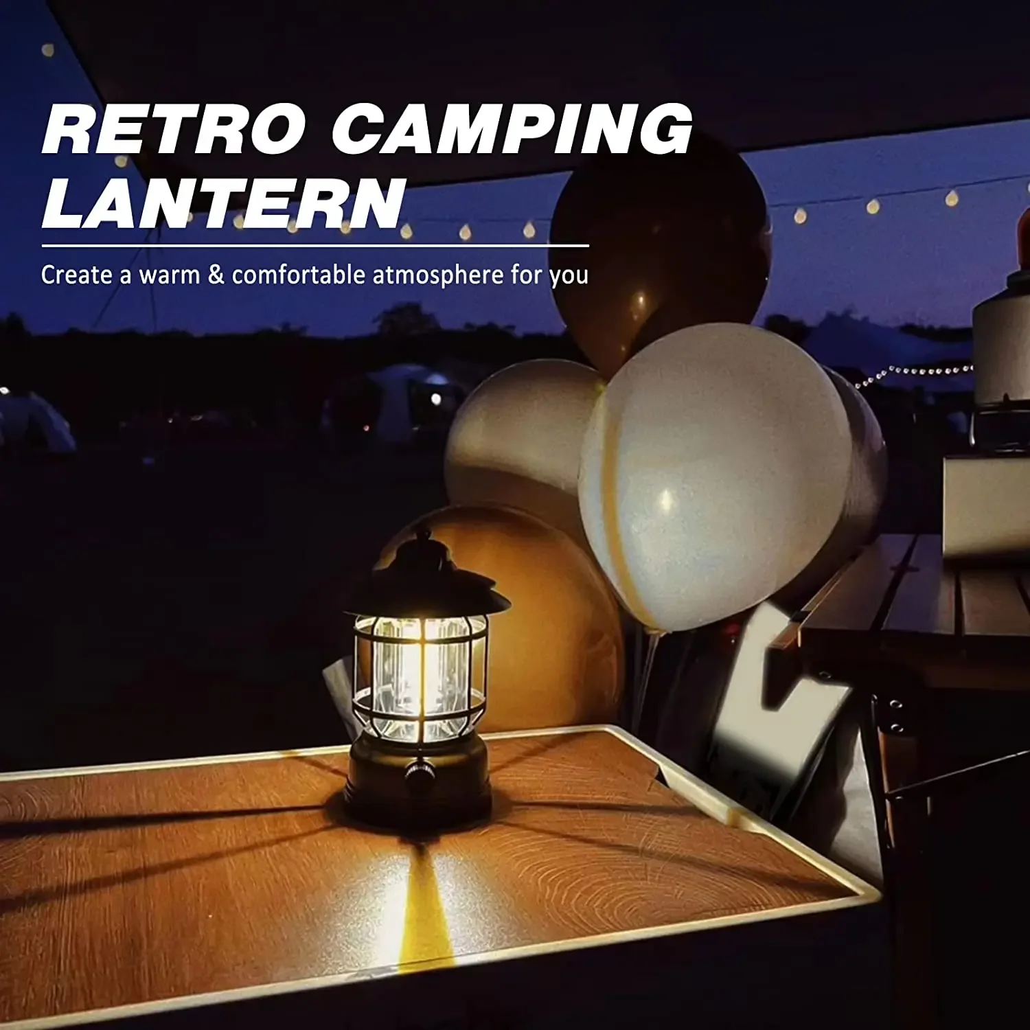 Linterna de Camping Recargable con Atenuación Continua COB, Portátil, Impermeable, para Senderismo, Pesca, Emergencias, Cortes de Energía en el Hogar, Interior y Exterior