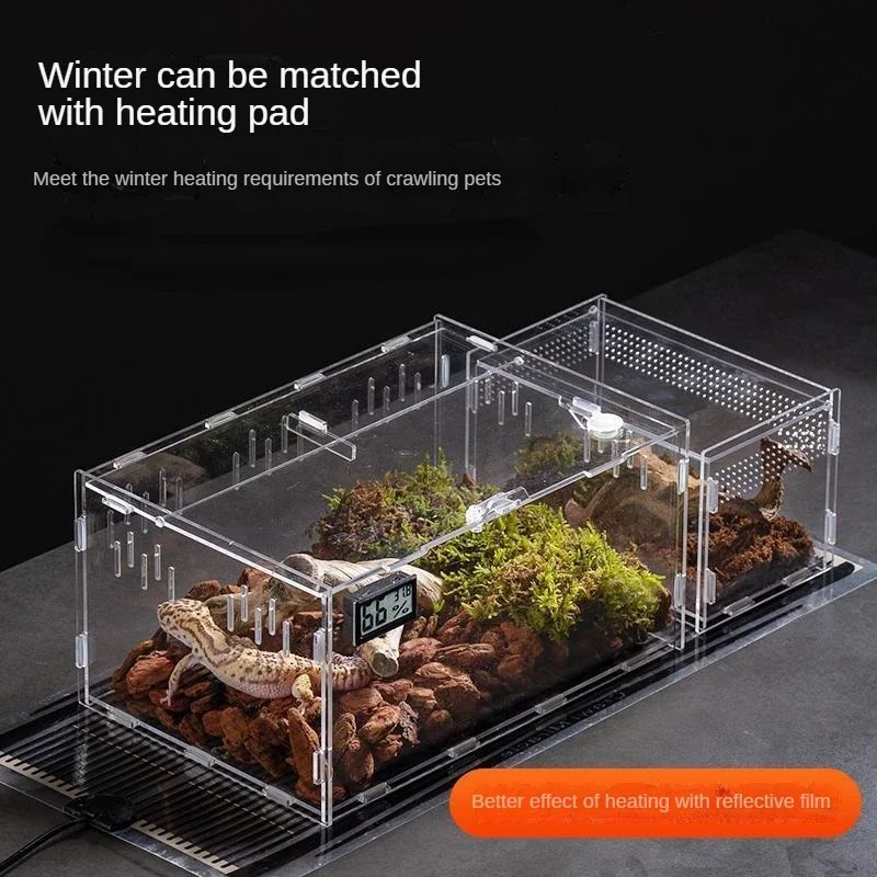 Habitat para reptiles, terrario, caja de cría, caja acrílica, carcasa de tarántula Nano Arboreal, araño, escorpión, dragón barbudo
