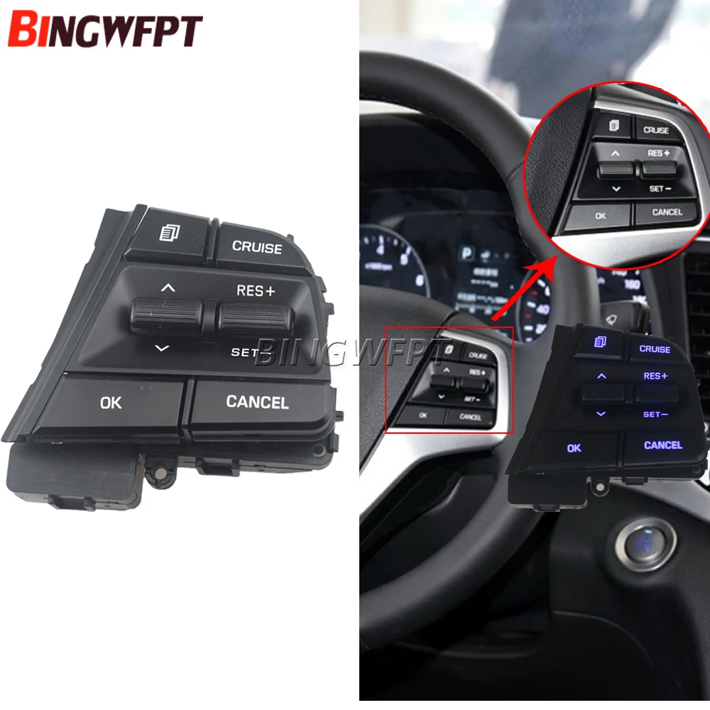 Botones de control de crucero de alta calidad para el volante de Hyundai Elantra 1.6L 2017 2018 96700-F2210