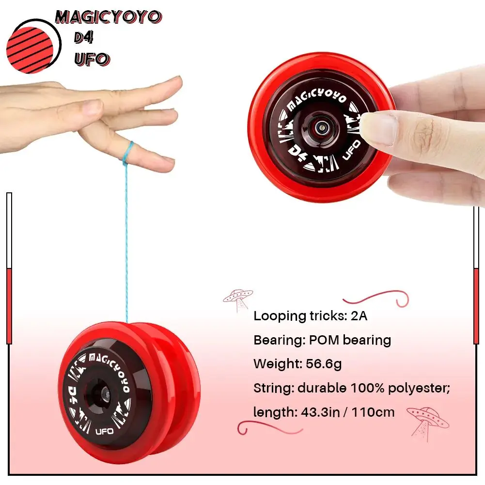 Yo-yo Original MAGICYOYO D4 Nuevo Básico 2A de Plástico, Sensible al Movimiento, para Principiantes, Juguete, Regalo de Cumpleaños
