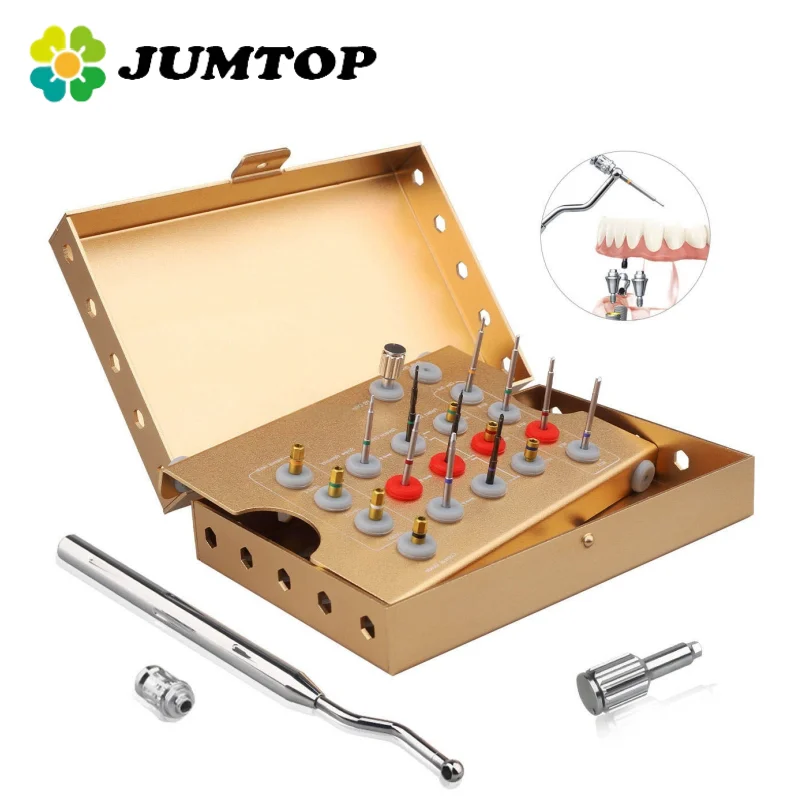 Kit de extracción de tornillos de implantes dentales JUMTOP, extractor de tornillos de tapa rota, instrumentos quirúrgicos de extracción