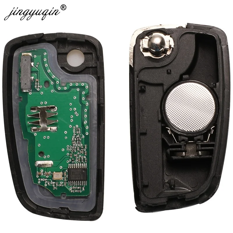 Jingyuqin 2/3 botones 433MHz 4A PCF7952E Flip llave remota para Nissan Qashqai J11 Pulsar C13 Juke F15 x-trail T32 Micra CWTWB1G767