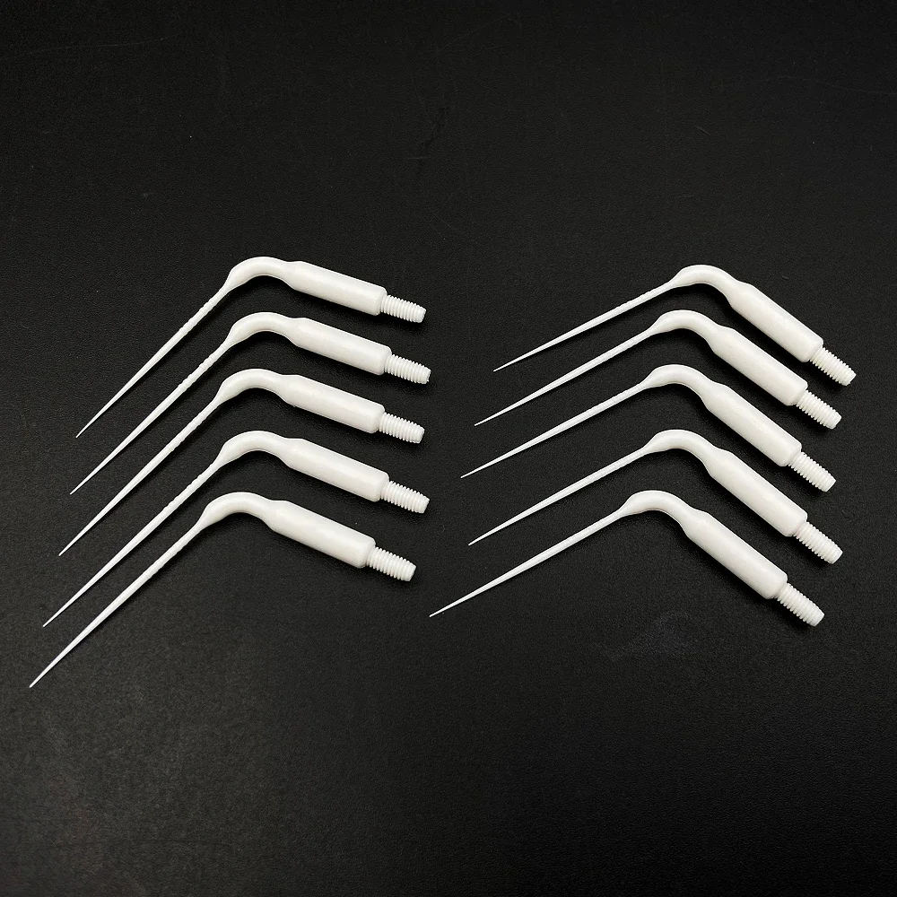 5 uds puntas de irrigación Dental Endo-puntas de irrigador de plástico para pieza de mano escalador de aire, herramientas y materiales de odontología
