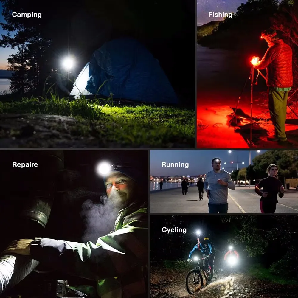 Linterna Frontal Wurkkos HD50 Ultrabrillante de 4000 Lúmenes con Funciones de Luz Roja y Blanca, Recargable por USB-C 21700, Linterna LED