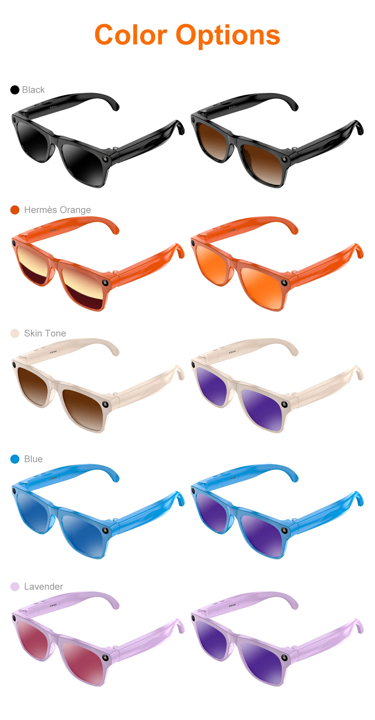 Gafas Inteligentes con IA de Lenovo, Cámara de Grabación HD 8K de 800W, Foto, Video, Llamadas de Voz, Traducción, Bluetooth, Gafas de Motocicleta con IA