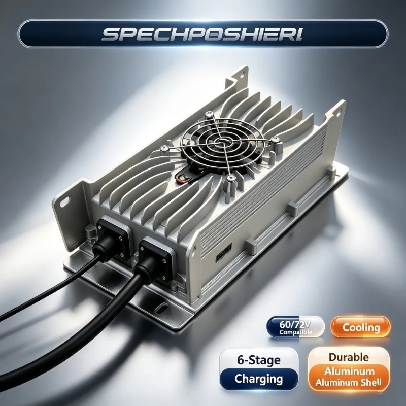Cargador de Batería Automático e Impermeable AOZILIN 60V 72V 15A, Carga Rápida Inteligente para Vehículos Eléctricos de Baja Velocidad de Cuatro Ruedas