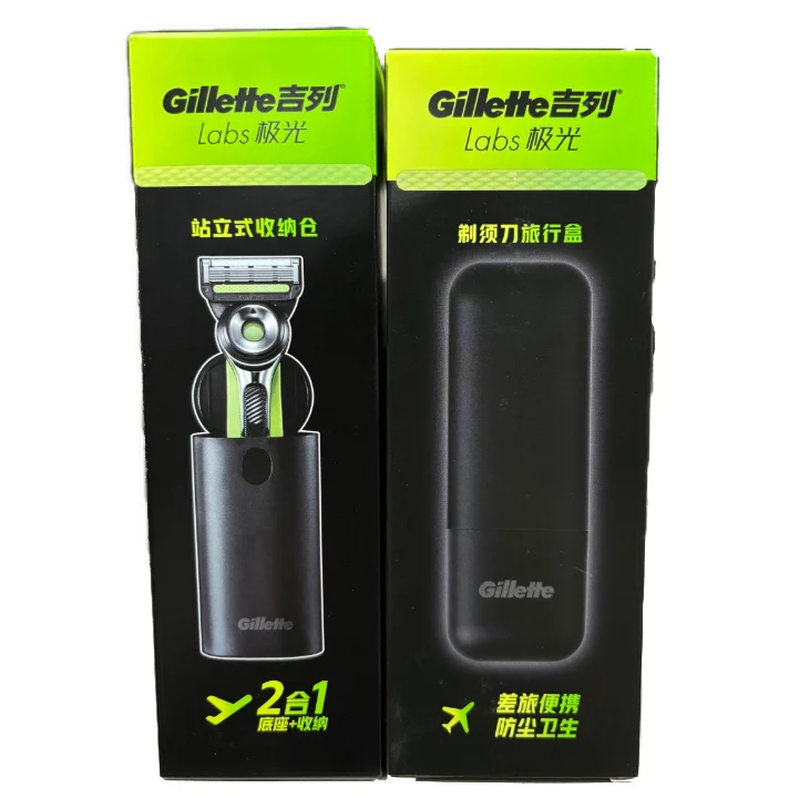 Estuche de Viaje 2 en 1 Gillette Labs, Soporte Magnético Compacto para Afeitado con Ventilación e Higiene para la Maquinilla de Afeitar Gillette Labs