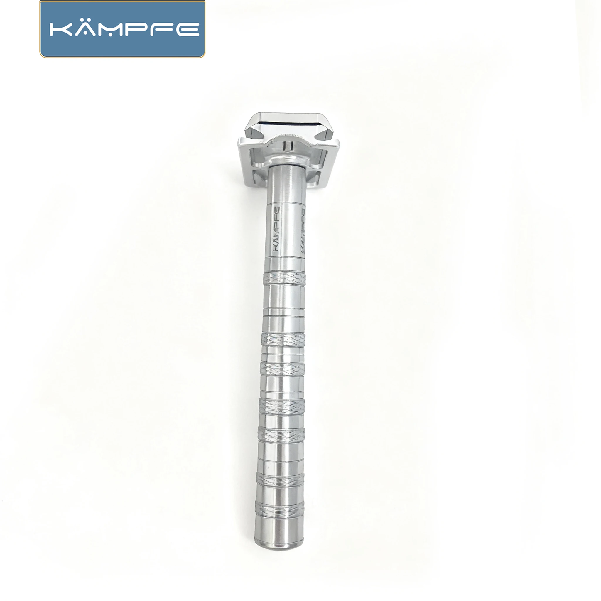 Afeitadora de seguridad de doble filo KAMPFE, afeitadora manual clásica de acero inoxidable, afeitado en húmedo, cabezal angulado de 30 grados para hombres