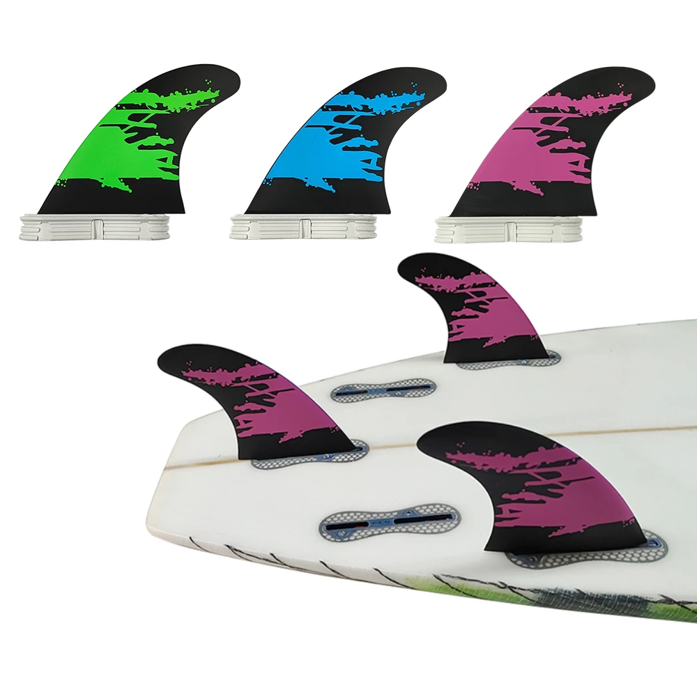 Aletas de tabla de Surf de tamaño M, tres aletas dobles, 2 aletas de Surf, estabilizador UPSURF FCS 2, núcleo de rendimiento de fibra de carbono