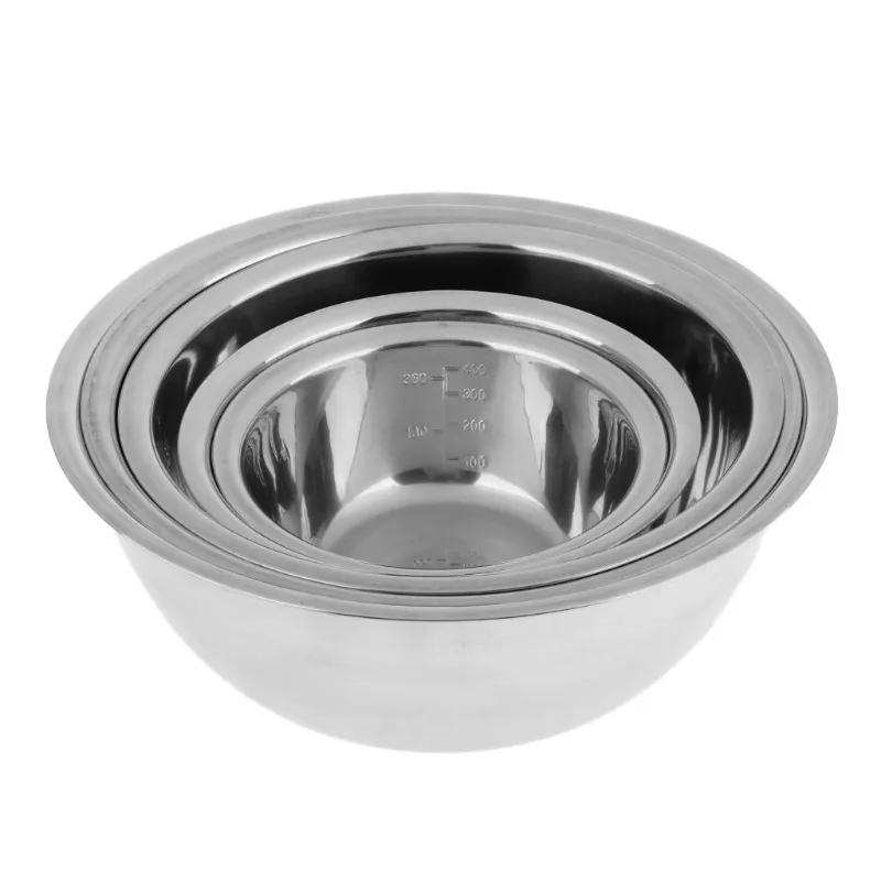 Juego de cuencos para mezclar de acero inoxidable, Set de 5 tazones antideslizantes para mezclar ensaladas, cocinar y hornear