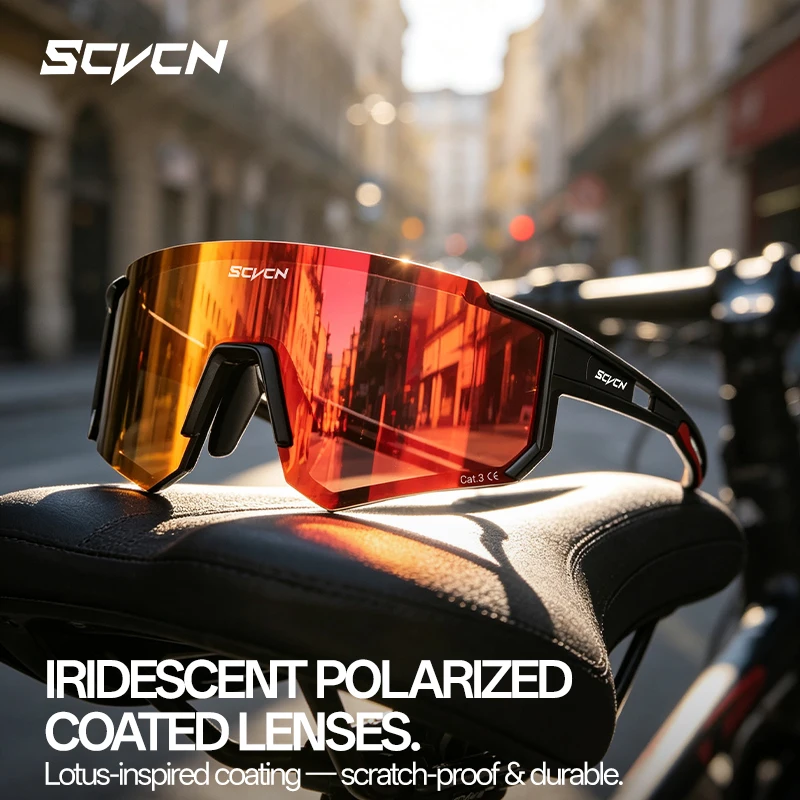 SCVCN Nuevas Gafas de Sol Deportivas para Ciclismo al Aire Libre, Gafas de Ciclismo MTB, Gafas de Senderismo, Gafas Ultraligeras para Correr, Gafas UV400 para Hombre y Mujer, Pickleball