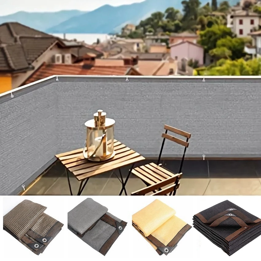 Pantalla de privacidad para balcón, red de sombra para exteriores, Gazebo, tela de sombra para Patio, refugio, jardín, valla de privacidad, 4 colores