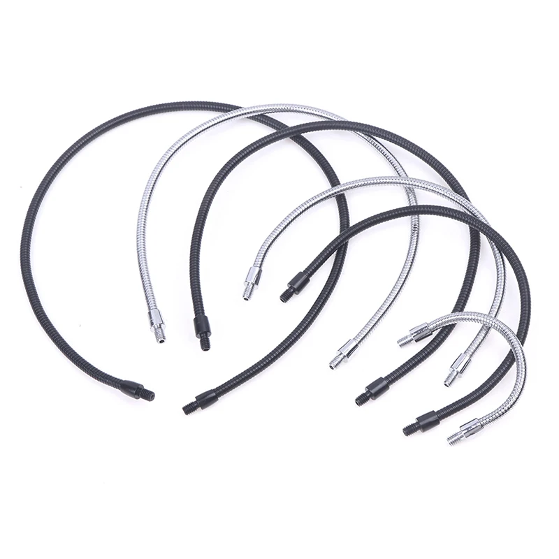 Manguera de posicionamiento de micrófono LED con cuello de cisne M4, color negro y plateado, dos dientes externos, accesorios de iluminación de tubo de serpiente Flexible M4, 1 ud.