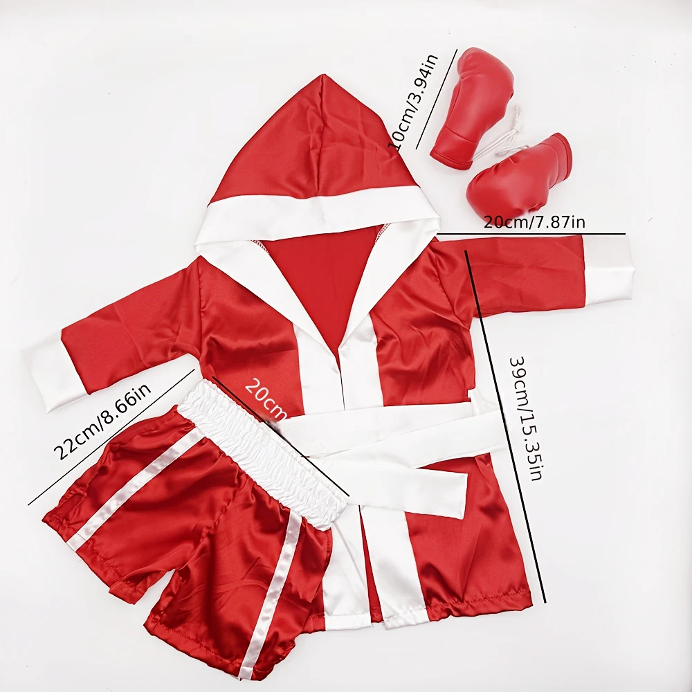 Accesorios de fotografía recién nacido, traje de fotografía de bebé con tema de boxeo, albornoz infantil, pantalones cortos, conjunto de guantes, disfraz de fotografía para recién nacido, accesorios de estudio