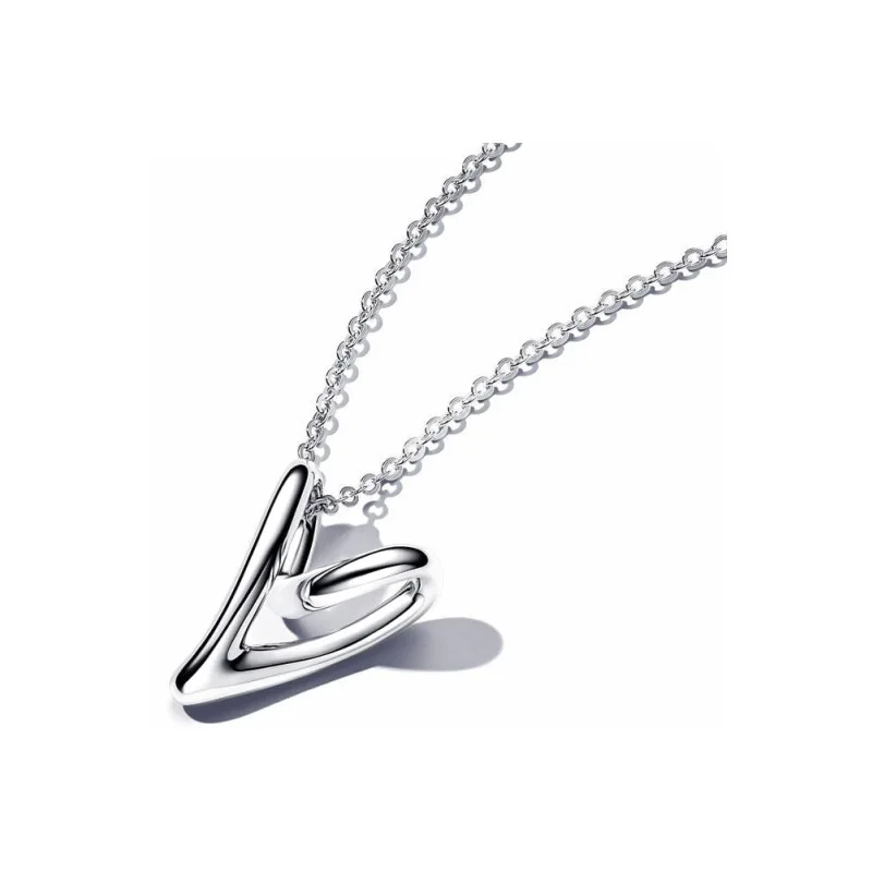 Elegante regalo para el Día de San Valentín, collar de circonita con lazo en forma de corazón de plata pura 925% para mujer, joyería fina, accesorios para fiesta de boda