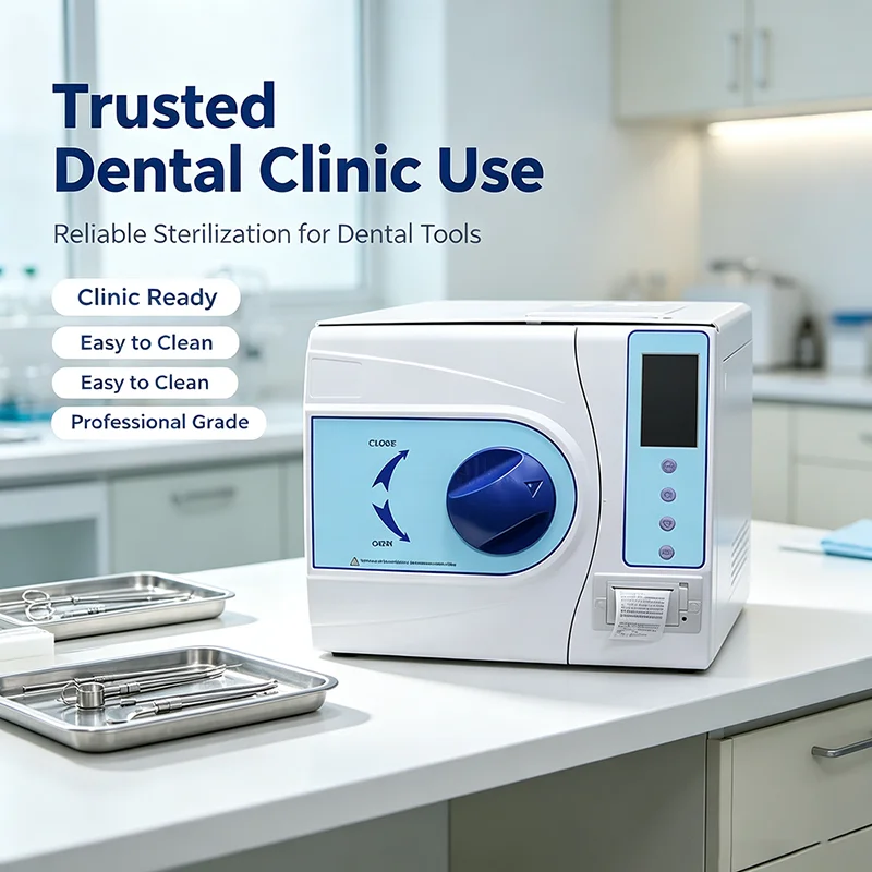 Autoclave Dental Estándar Europeo B, Esterilizador a Vapor para Consultorio Dental, Autoclave Clase B con Pantalla LED