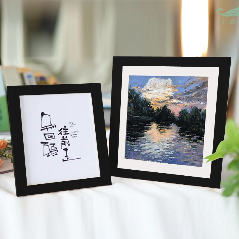 Marco de fotos de madera cuadrado personalizado para colgar en la pared, soporte para fotos, decoración de fotos, regalo conmemorativo
