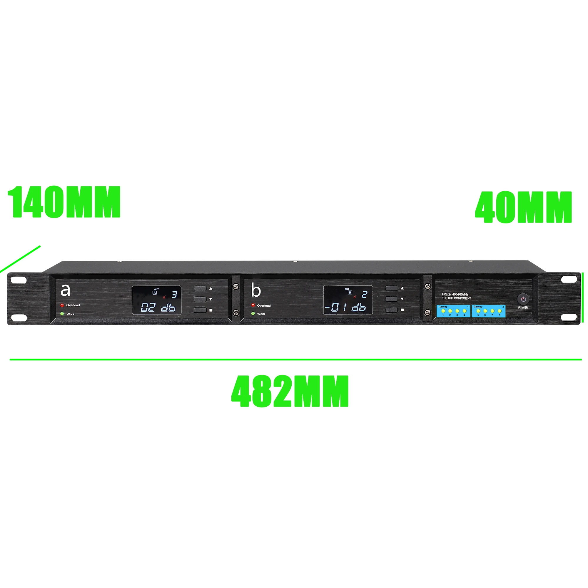 Leicozic UA80-A2021 UHF divisor de antena de banda ancha 450-1000MHZ Antena de señal RF Cables coaxiales direccionales BNC-BNC 16 grupos