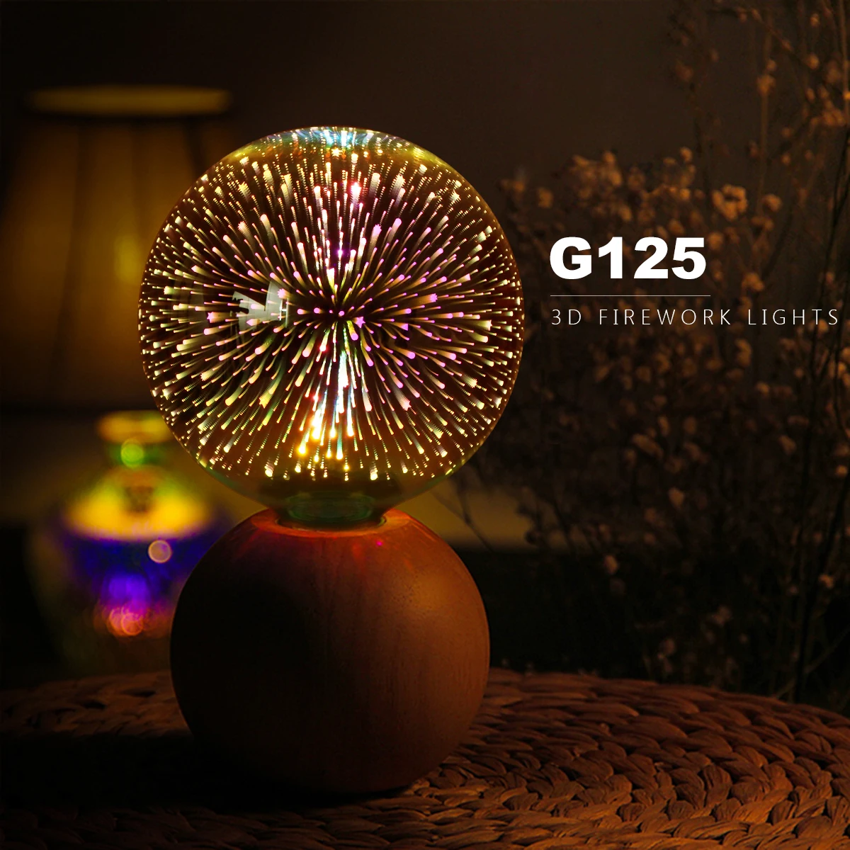 Bombillas LED Incandescentes Vintage con Efecto 3D, Lámpara Edison Retro E27 AC110V-220V, Bombilla Decorativa para Fiestas G80 G125