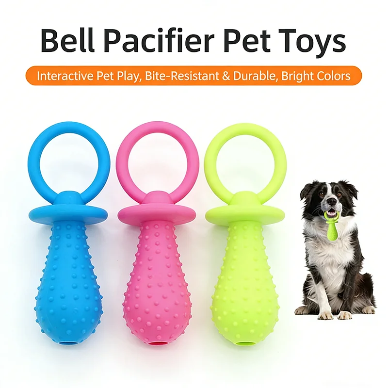 Juguete masticable de goma suave con forma de hueso para mascotas, resistente a mordidas, para limpieza de dientes molares, juguetes interactivos de entrenamiento para perros