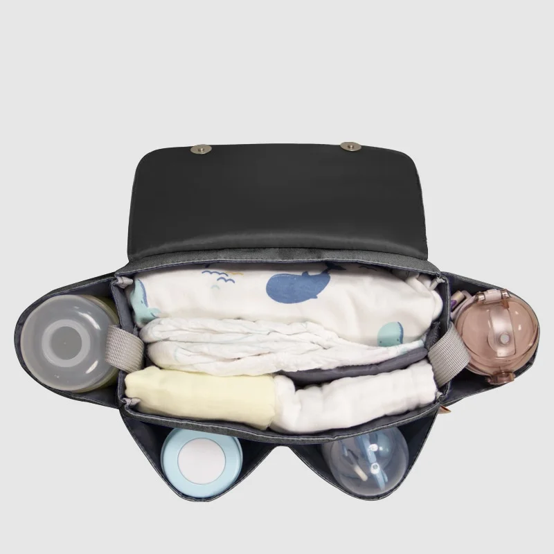 Bolsa Colgante para Cochecito de Bebé, Bolsa de Almacenamiento de Gran Capacidad, Bolsa de Hombro, Bolsa para Madre y Bebé, Bolsa para Pañales