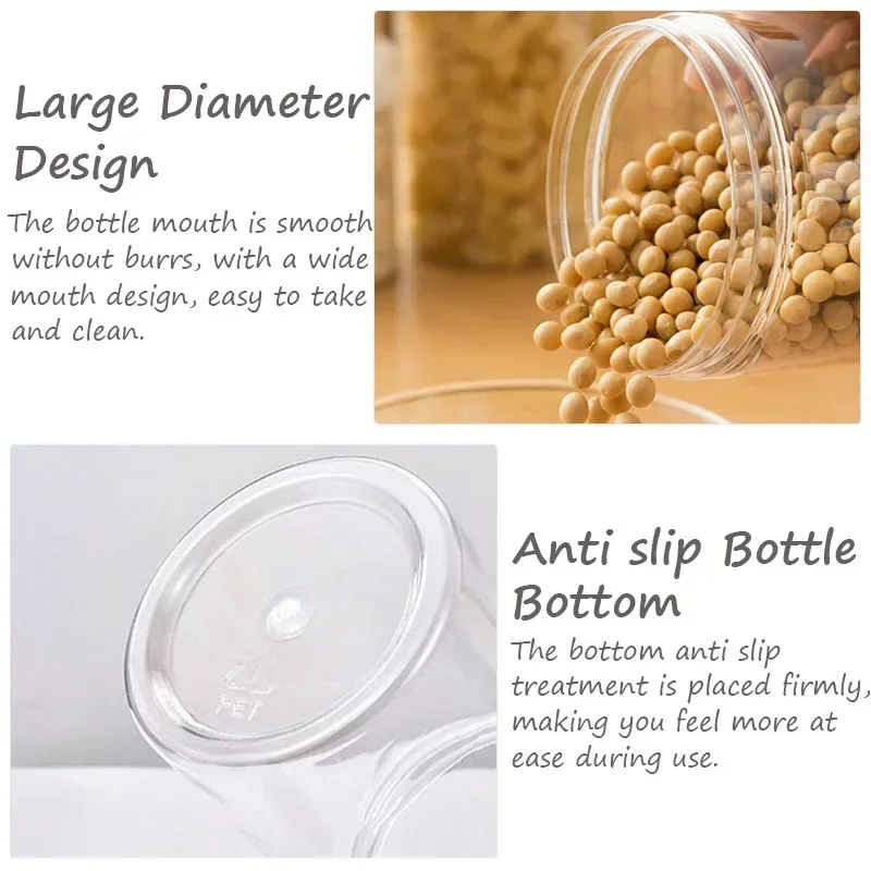 20 piezas tarro transparente de PET de 120ml, tarros de almacenamiento vacíos para dulces, galletas, frutos secos, contenedores cosméticos para alimentos, crema facial, bote de muestra
