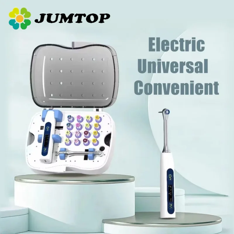 JUMTOP-llave dinamométrica Universal para implante Dental, llave dinamométrica eléctrica, trinquete con destornillador colorido de 16 Uds.