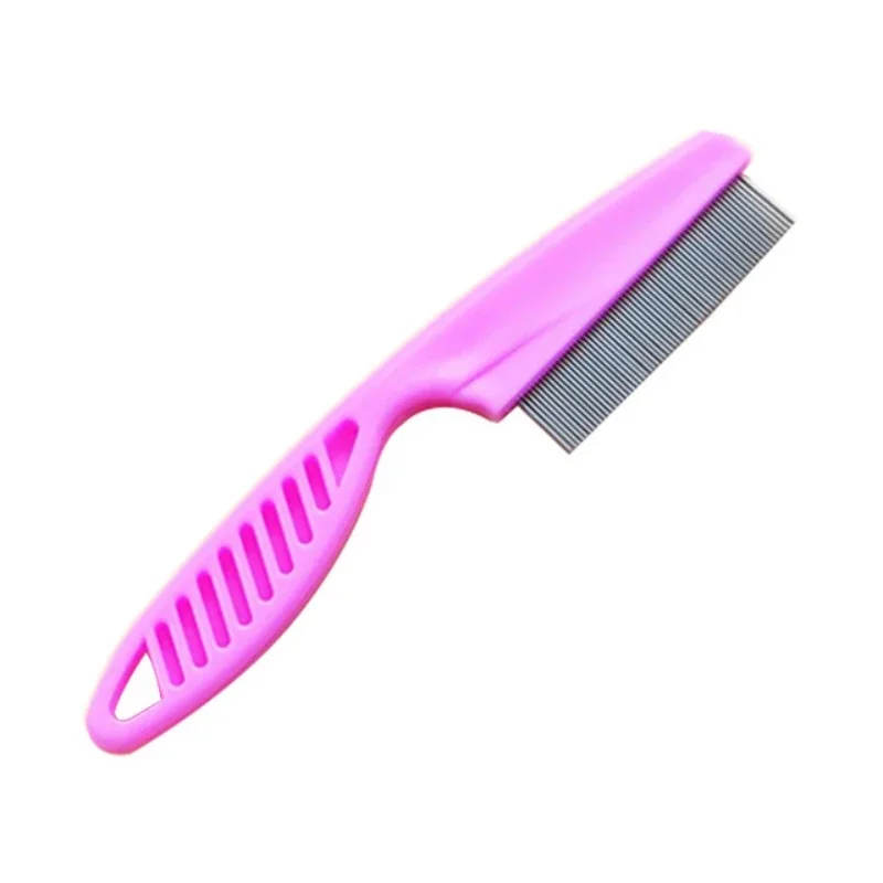 Peine para quitar el pelo de mascotas, peine para pulgas de acero inoxidable para gato, perro, comodidad para mascotas, peine para el cuidado del pelo de las pulgas, cepillo para perros, herramientas de aseo, 1 ud.