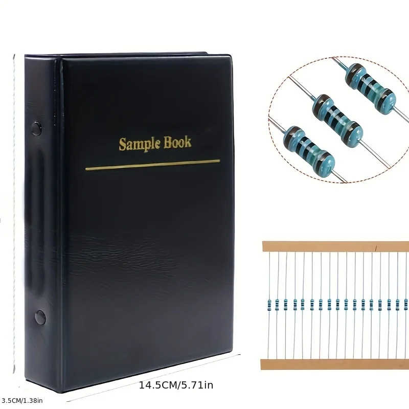 Juego de resistencias de película metálica, Kit surtido de libros, 2600 unids/lote, 130 valores, 1/6W, 0.125W, 1%, 1-10M