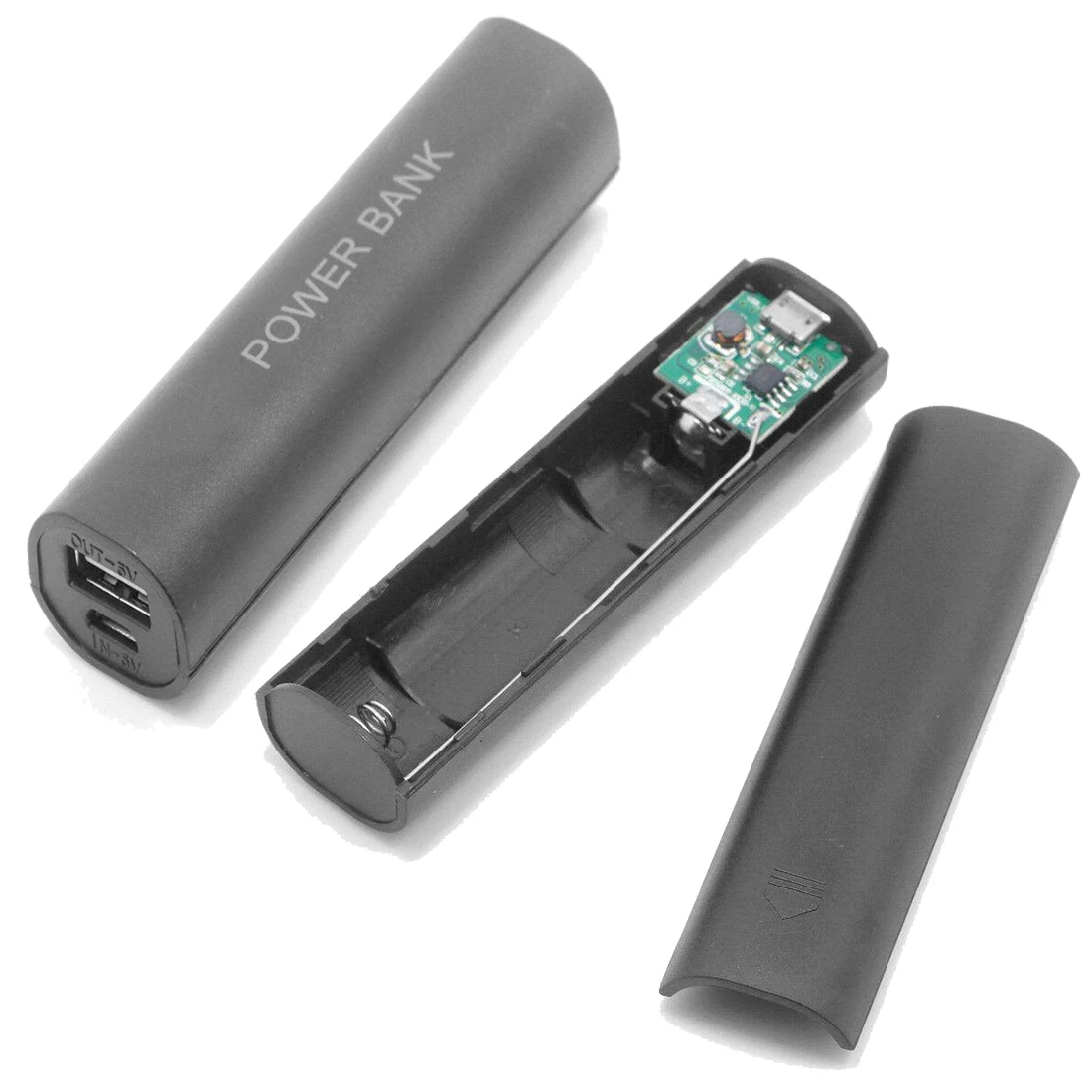 Carcasa portátil para banco de energía 18650, 1 sección, funda para banco de energía de batería 18650, Mini caja de carga ligera para teléfono móvil MP3 MP4