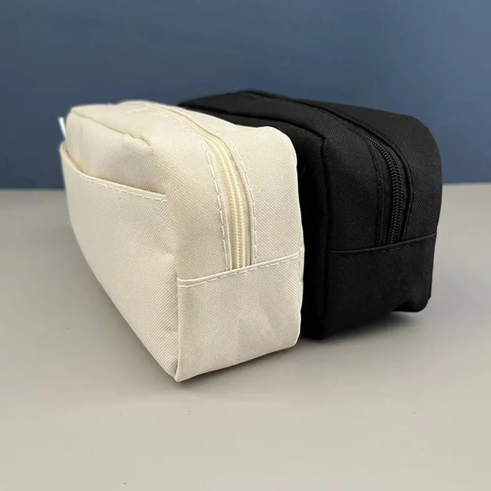 Estuche para lápices de doble capa, estuche para lápices Oxford de gran capacidad con cremallera, bolsa organizadora de papelería para escuela y oficina, regreso a la escuela