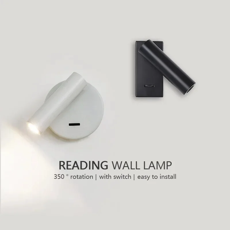 Luces LED de pared modernas, luces de lectura giratorias y ajustables, accesorios de iluminación para el hogar, dormitorio, mesita de noche, sala de estar, sala de estudio