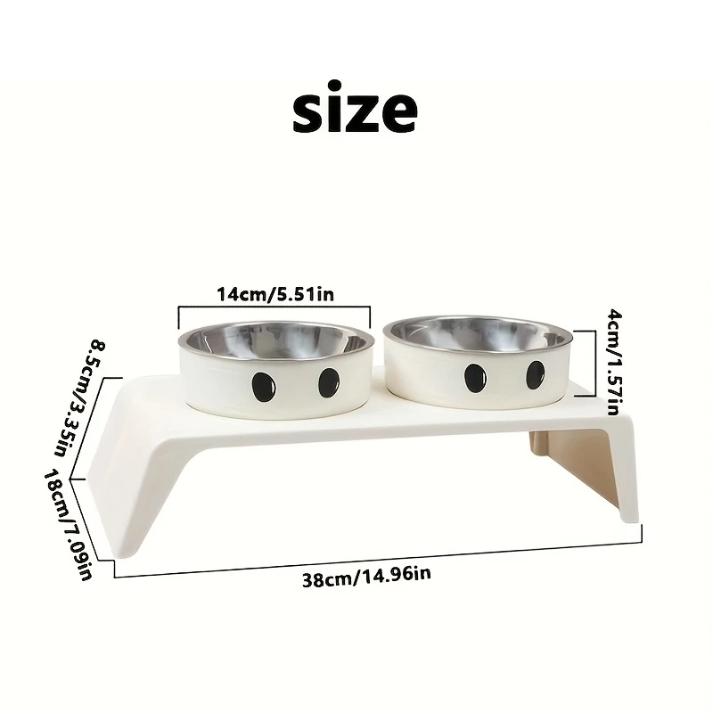 Cuencos elevados para comedero de perros, soporte elevado con cuencos dobles de acero inoxidable para alimentos y agua para perros pequeños, medianos y grandes