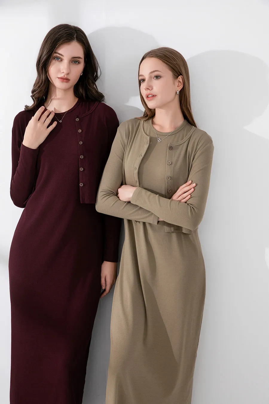 Cárdigan de fibra natural para mujer, vestido largo hasta el tobillo, tejido con ribetes, moda de verano, 2023