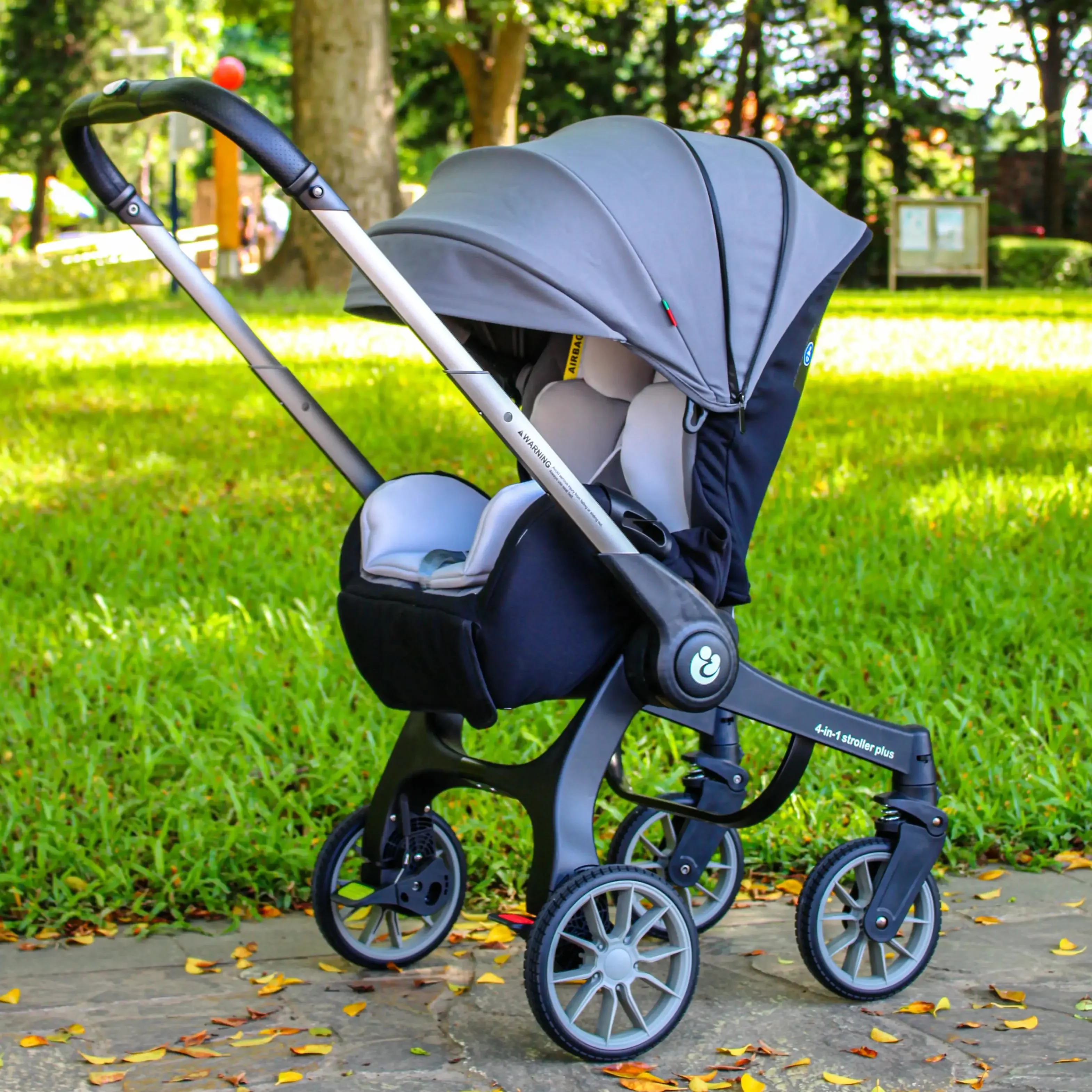 NUEVO Cochecito de Bebé 4 en 1 Multifuncional, Carrito de Bebé Recién Nacido, Asiento Tipo Cesta Plegable, Cochecito de Viaje Ligero, Asiento de Coche
