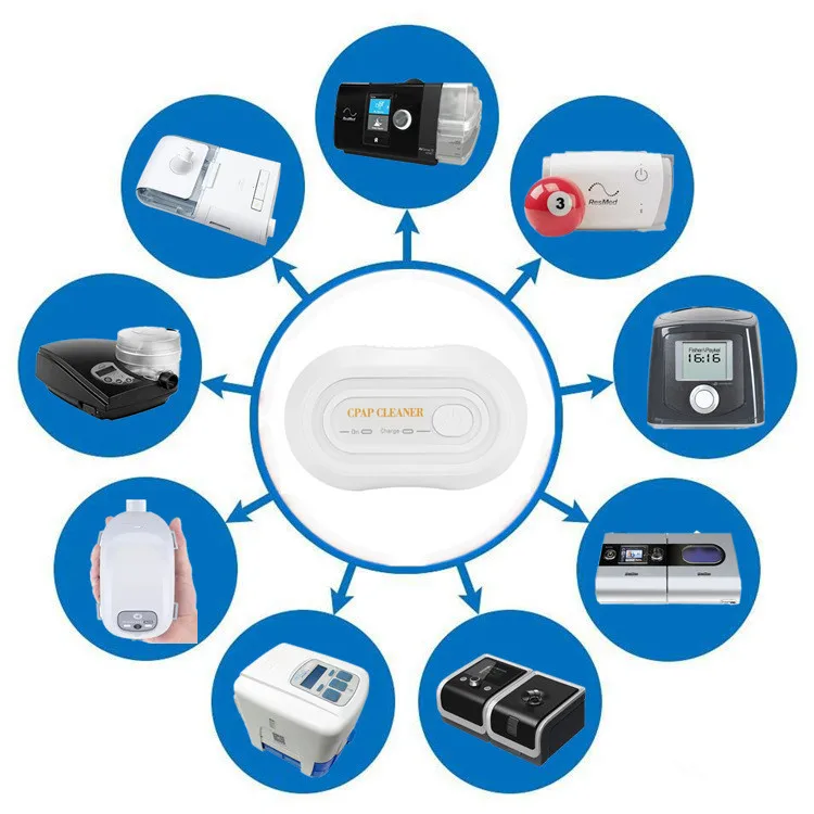 Limpiador y Esterilizador Portátil de CPAP con Ozono, Solución de Limpieza para Mascarillas y Tubos APAP BiPAP, Ionizador de Ozono