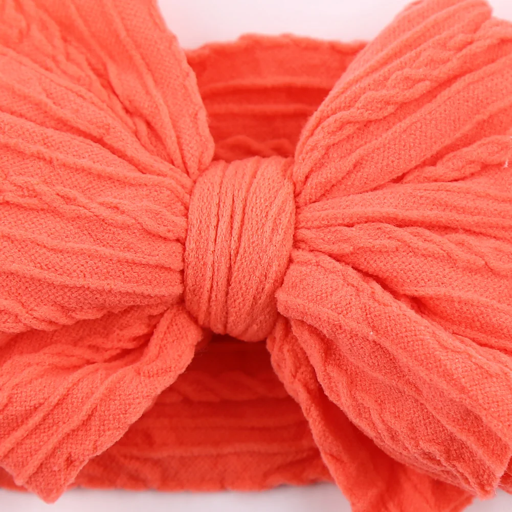 20 unids/lote, lazo de Cable sólido, turbante para bebé, diadema para niños, capas de nailon, diademas elásticas, accesorios de bandas para el cabello para recién nacido, niño y niña