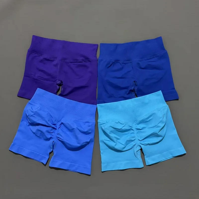 Pantalones cortos de gimnasio para mujer, mallas sin costuras para entrenamiento, mallas de Yoga sin costuras, ropa deportiva para correr en bicicleta, pantalones cortos deportivos para Fitness