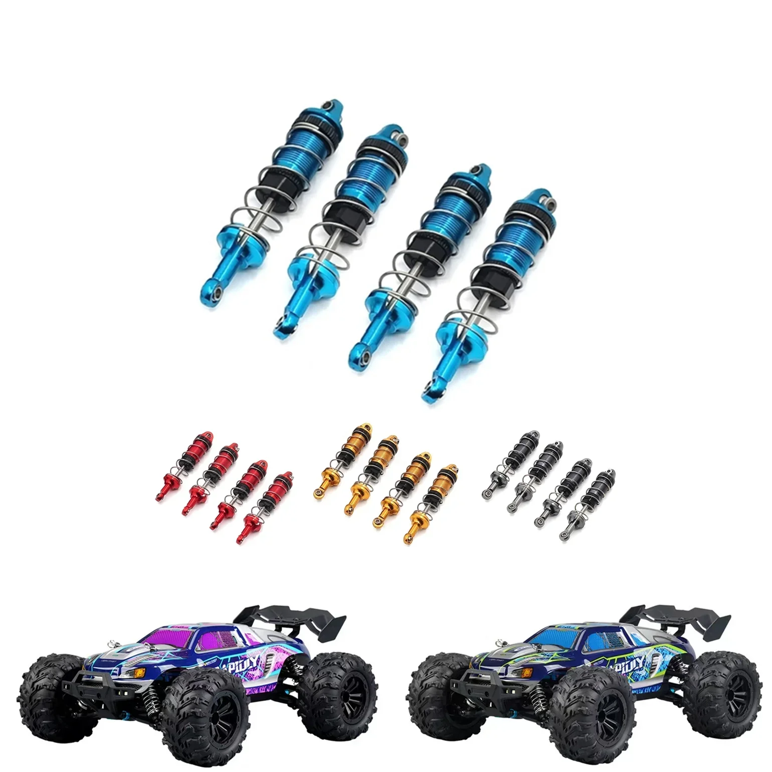 Amortiguador de Metal para SCY 16101 16102 16103 1/16 RC, piezas mejoradas, accesorios