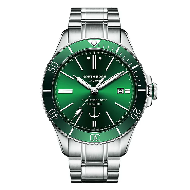 NORTH EDGE ANCHOR 42MM reloj de pulsera mecánico para hombre cristal de zafiro de lujo MIYOTA 8215 relojes automáticos 10bar reloj impermeable para hombre