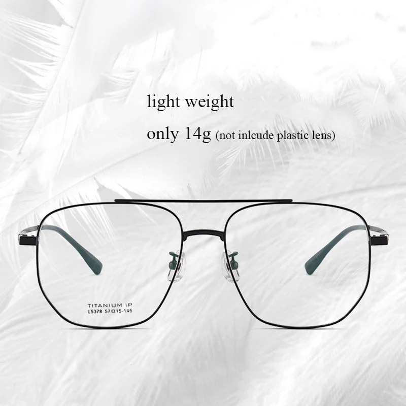 BCLEAR Desgin-gafas clásicas de titanio puro para hombre, montura óptica de doble puente, monturas ultraligeras de lujo, gafas para miopía