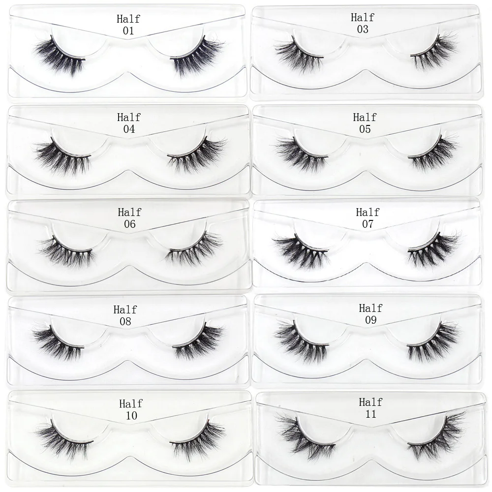 Pestañas postizas 3D de visón Natural, extensiones de pestañas postizas entrecruzadas, maquillaje, venta al por mayor