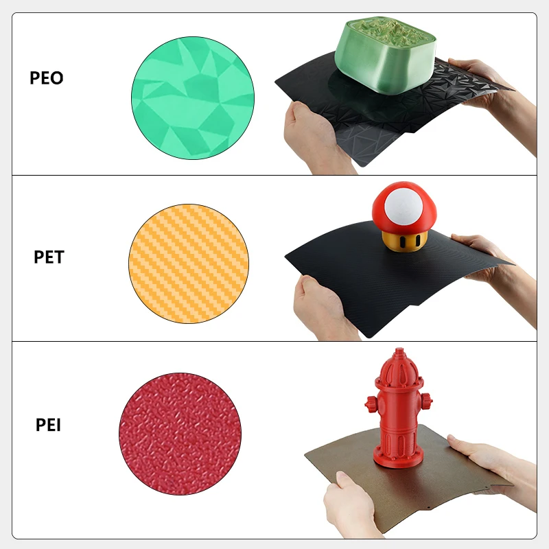 Hoja Pei 235x235 para Ender 3 V2 Ender 3 Ender 5 Neptune 4 Pro Pet Peo placa de construcción magnética Sping Steel impresora 3d cama calefactable