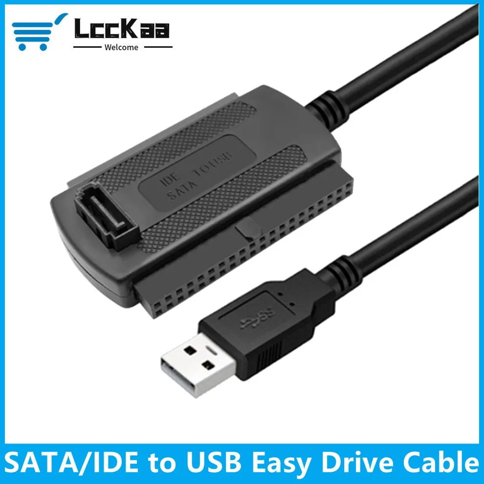 LccKaa-Cable de conversión IDE Sata a USB, ordenador portátil de escritorio, Cable de datos de conexión de puerto serie antiguo, Cables adaptadores HDD de 480Mb/s