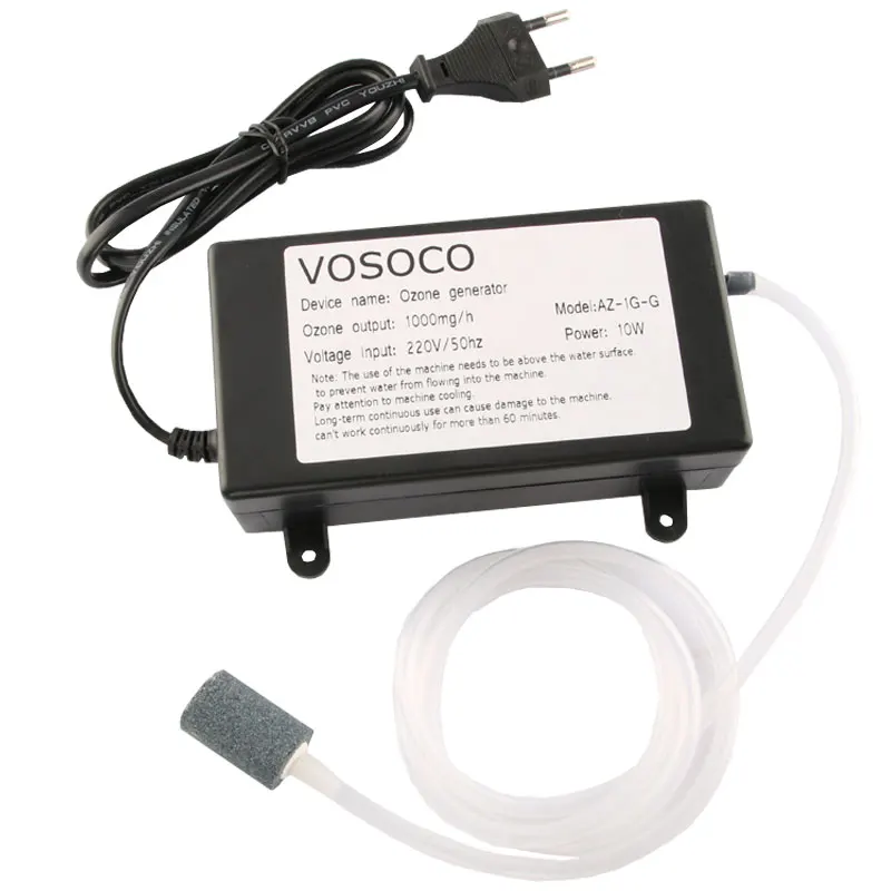 VOSOCO-generador de ozono de 1000mg, ozonizador, purificador de aire y agua, limpiador de frutas, verduras, carne, limpieza, cocina, inodoro, desodorizar, 220V, 110V