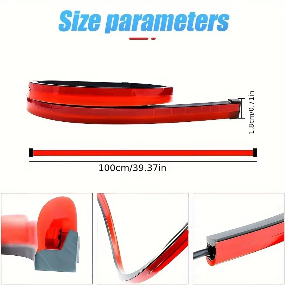 Tercera luz de freno trasera de coche de 100cm, tira LED, luces de advertencia multimodo, luces decorativas LED, señal de giro, barra de lámpara de parada Flexible