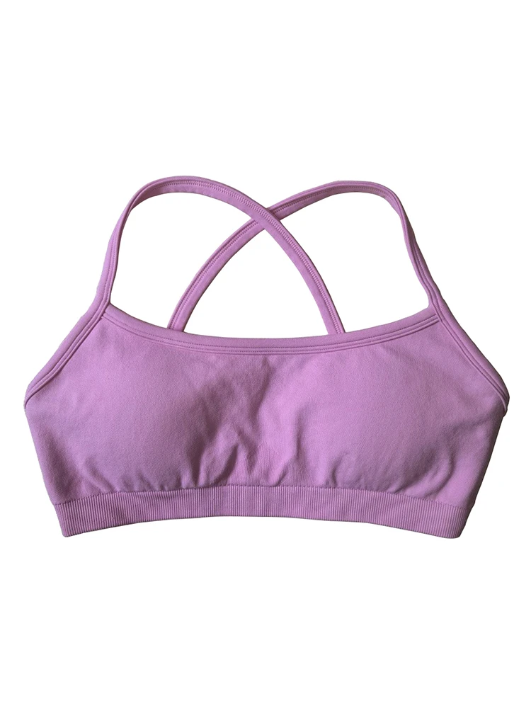Sujetador deportivo para mujer, Top de Yoga sin costuras, artículo de Fitness, ropa activa para gimnasio, sujetador de Yoga cruzado en la espalda, entrenamiento, Push-up, ropa interior para correr y Fitness