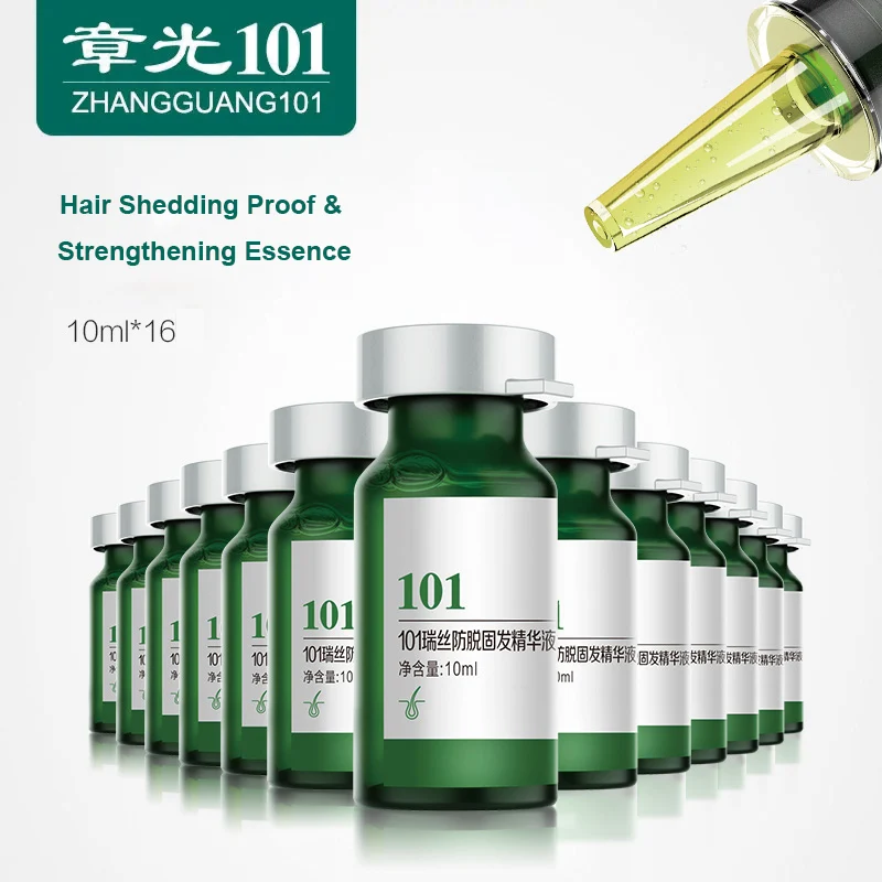 Zhangguang 101 esencia fortalecedora y a prueba de caída del cabello 10mlX16 tónico de terapia de medicina herbaria china antipérdida de cabello