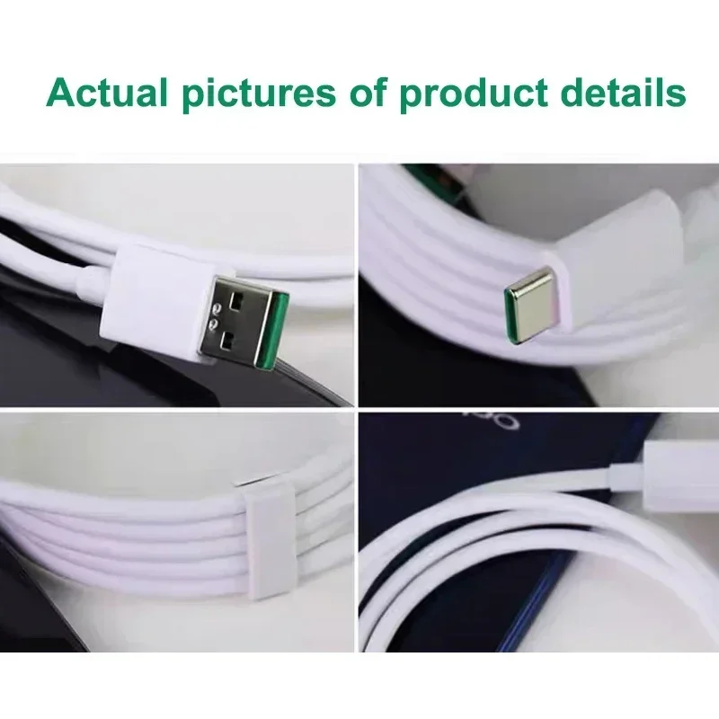 Cable OPPO Original Usb tipo C Super Vooc cargador de carga rápida Cable OPPO Find X5 X6 X3 Pro N2 Flip Reno10 8 7 6 Pro A77 A78 A98