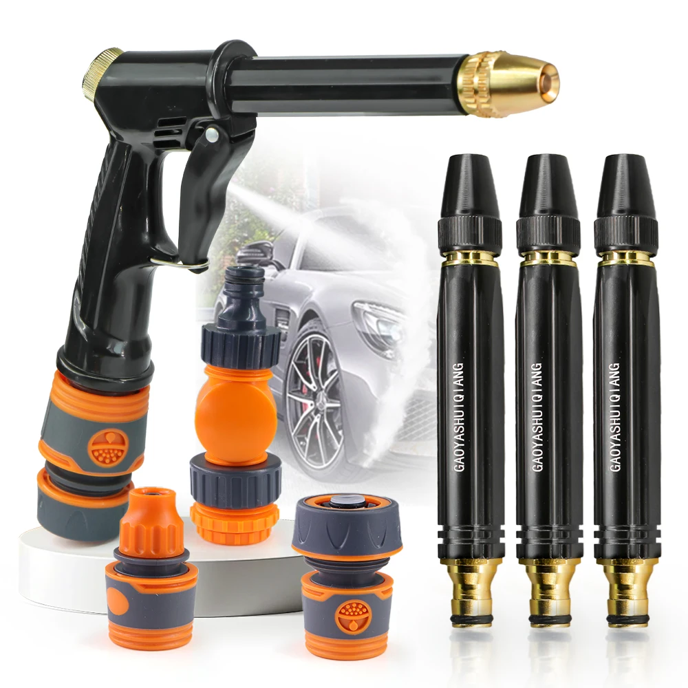 Pistola de agua para jardín, accesorios de manguera de conexión rápida antideslizantes de 3/8 ", 1/2", 3/4 ", riego de jardinería, limpieza de flores, lavado de coches, suelo